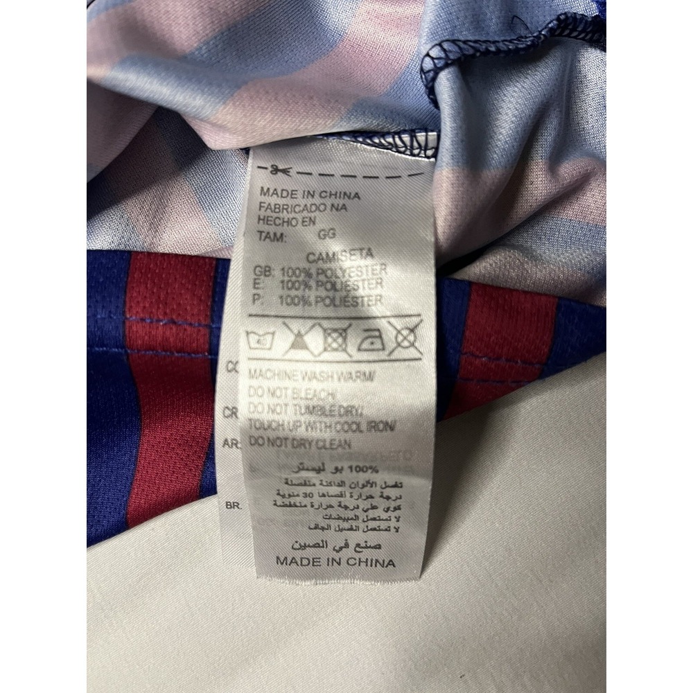 Nike Dri Fit Barcelona Rakuten Jersey Children's Size 24 Red Blue Stripe Soccer - Picture 6 of 10